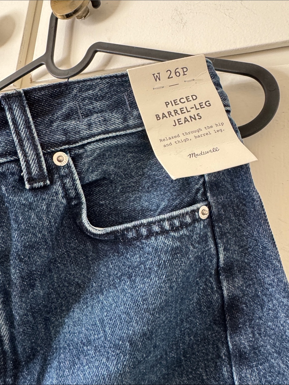 Madewell Petite Pieced Barrel-Leg Jeans - Picture 9 of 11
